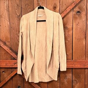 Barefoot Dreams Tan Open Front Cardigan